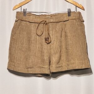 Old Navy Brown Weave Linen Low Rise Shorts (L)